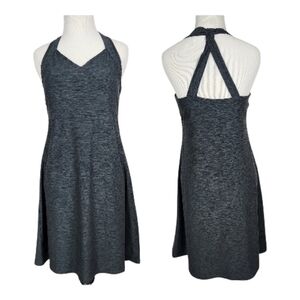 Freedom Trail By Kyodan Charcoal Backless Halter Dress Size Medium